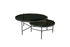 Industrial Black Metal Round Nesting Round Coffee Table 7 Industrial Black Metal Round Nesting Round Coffee Table -Living Room Furniture Shop 323194 black metal coffee table material 76