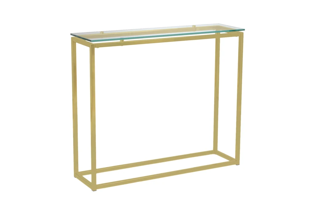 Dior Gold Console Table With Glass Top 2 Dior Gold Console Table With Glass Top - Image 2