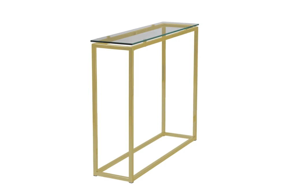 Dior Gold Console Table With Glass Top 3 Dior Gold Console Table With Glass Top - Image 3