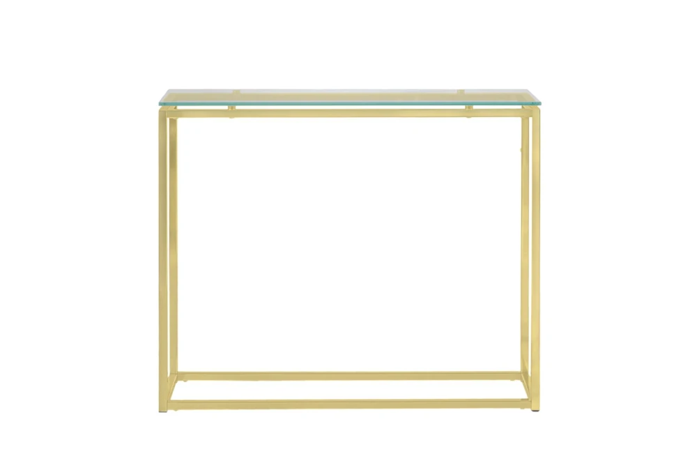 Dior Gold Console Table With Glass Top 1 Dior Gold Console Table With Glass Top