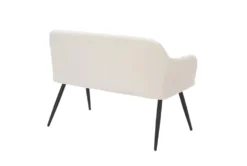 44" White Faux Leather High Back Bench + Black Steel Legs -Living Room Furniture Shop 326541 white polyester bench back 82