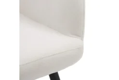 44" White Faux Leather High Back Bench + Black Steel Legs -Living Room Furniture Shop 326541 white polyester bench detail 44
