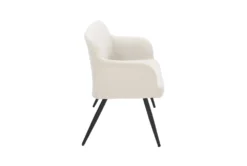 44" White Faux Leather High Back Bench + Black Steel Legs -Living Room Furniture Shop 326541 white polyester bench side 14