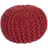 Pouf-Cabled Cherry