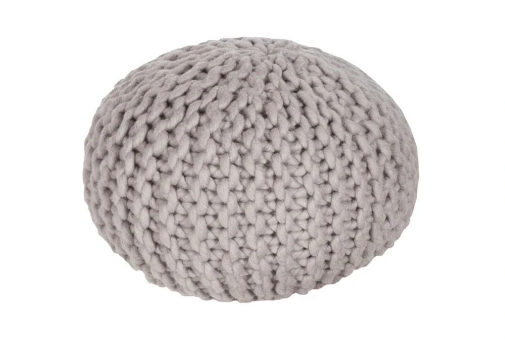 Pouf-Cabled Light Grey 1 Pouf-Cabled Light Grey