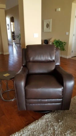 Scorpio Brown Wallaway Swivel Glider Recliner -Living Room Furniture Shop normal 33